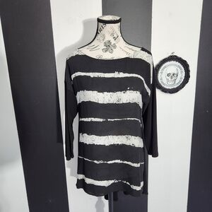 Joseph Ribkoff Black and White Long Sleeve Top
